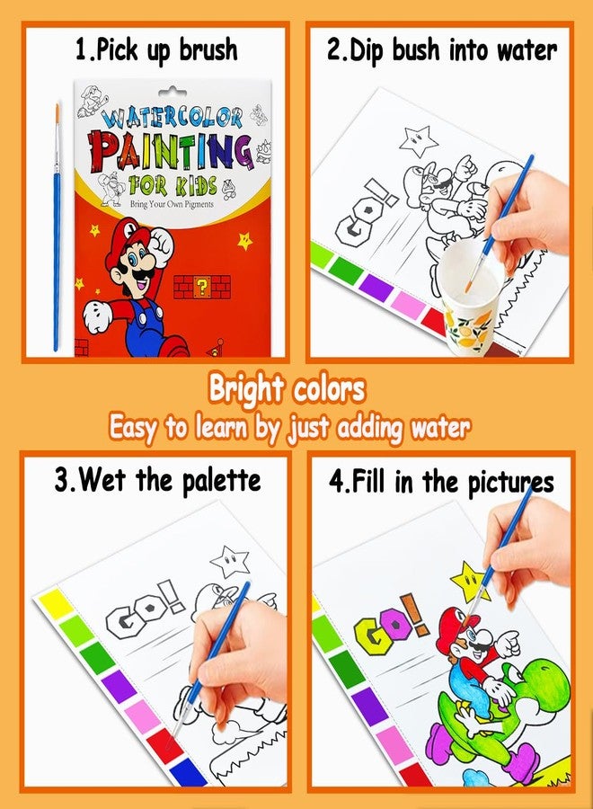 JZILU Watercolor Coloring Book for Kids, Paint with Water- Magic Paint Set Water Painting Book for Toddlers- Arts and Crafts Kit for Girls Boys Travel Activities -Stocking Stuffers for Kids - Image 4